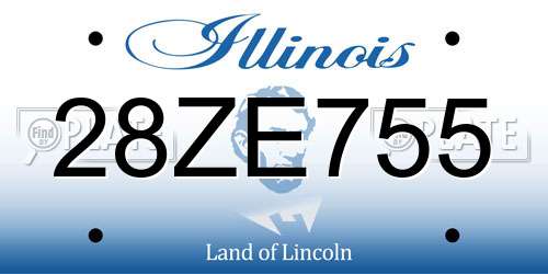 28ZE755 Illinois License Plate
