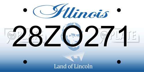 28ZO271 Illinois License Plate