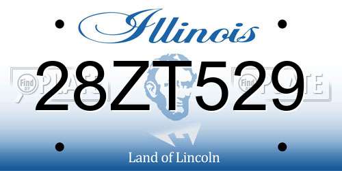 28ZT529 Illinois License Plate