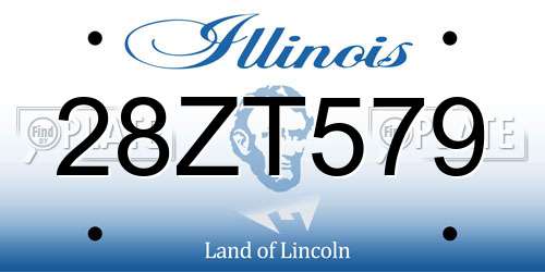 28ZT579 Illinois License Plate
