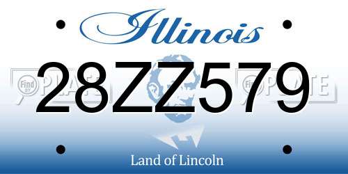 28ZZ579 Illinois License Plate