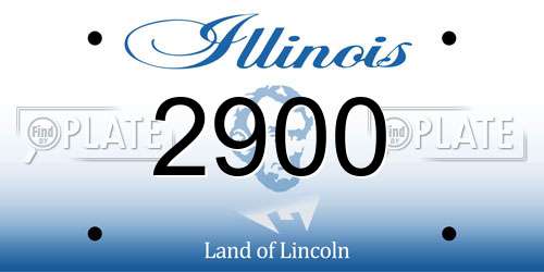 2900 Illinois License Plate