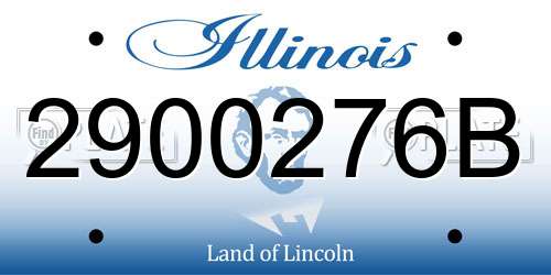2900276B Illinois License Plate