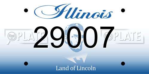 29007 Illinois License Plate