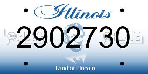 2902730 Illinois License Plate