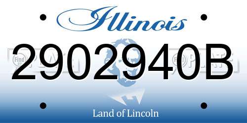 2902940B Illinois License Plate