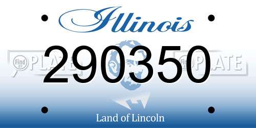 290350 Illinois License Plate