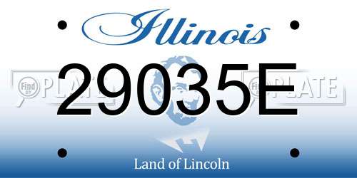 29035E Illinois License Plate