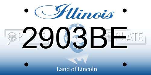 2903BE Illinois License Plate