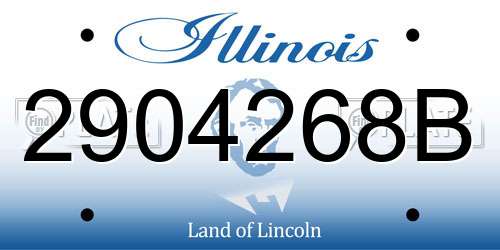 2904268B Illinois License Plate