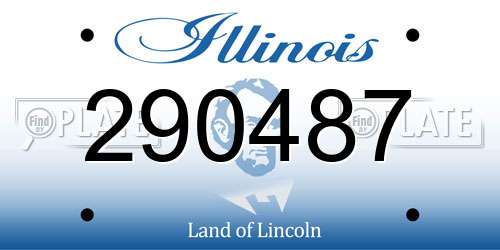 290487 Illinois License Plate