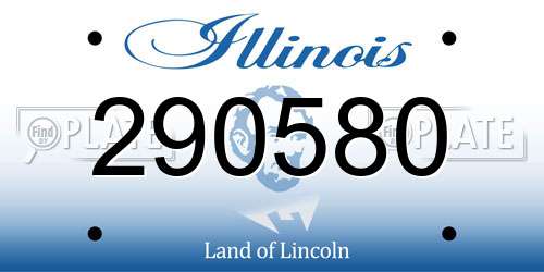 290580 Illinois License Plate