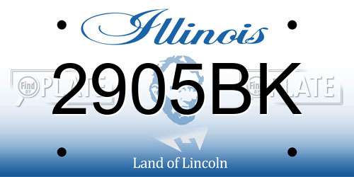 2905BK Illinois License Plate