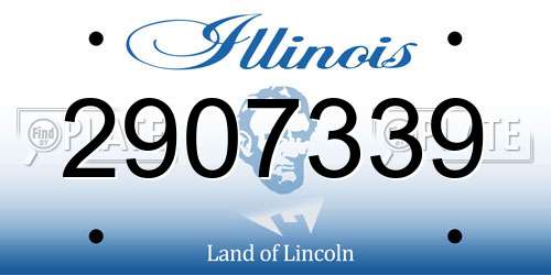 2907339 Illinois License Plate