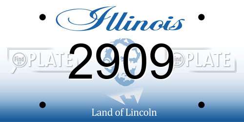 2909 Illinois License Plate