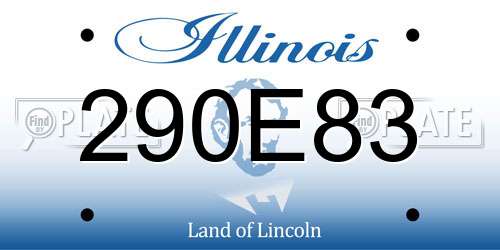 290E83 Illinois License Plate