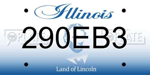 290EB3 Illinois License Plate