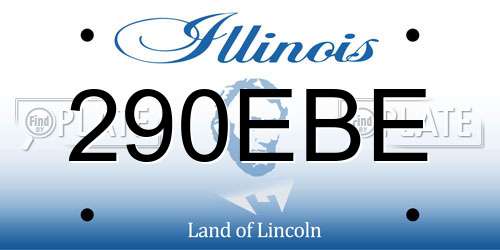 290EBE Illinois License Plate