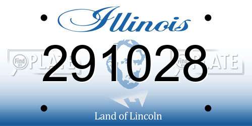 291028 Illinois License Plate