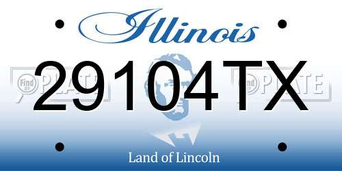 29104TX Illinois License Plate