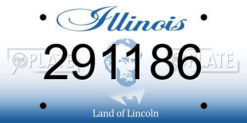 291186 Illinois License Plate