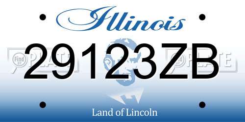 29123ZB Illinois License Plate