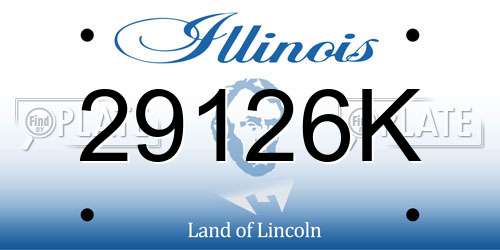 29126K Illinois License Plate