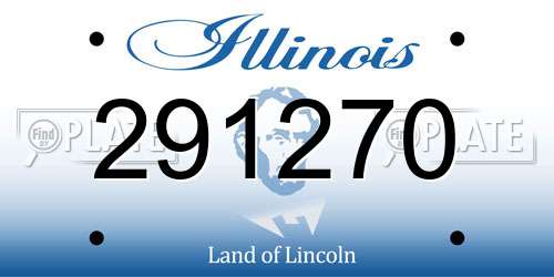 291270 Illinois License Plate