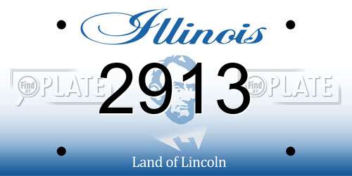 2913 Illinois License Plate