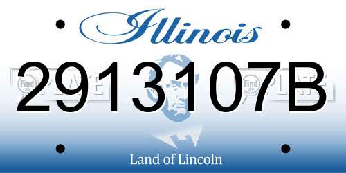 2913107B Illinois License Plate