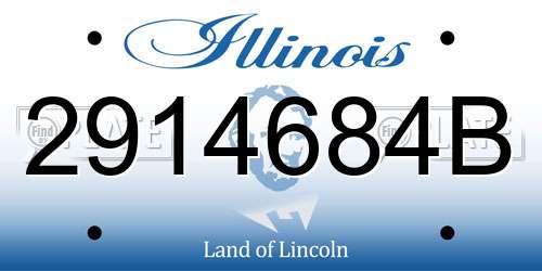 2914684B Illinois License Plate