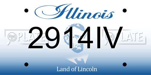 2914IV Illinois License Plate