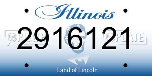 2916121 Illinois License Plate