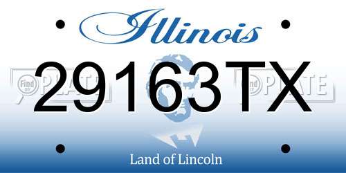 29163TX Illinois License Plate