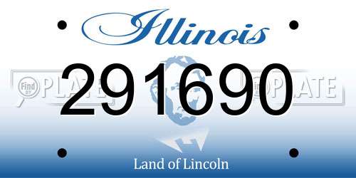 291690 Illinois License Plate