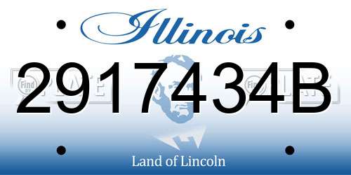 2917434B Illinois License Plate