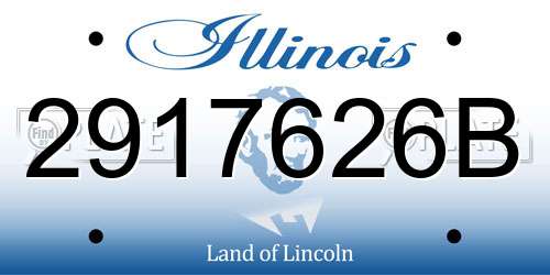2917626B Illinois License Plate