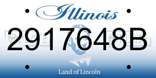2917648B Illinois License Plate
