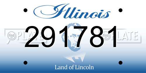 291781 Illinois License Plate