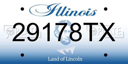 29178TX Illinois License Plate