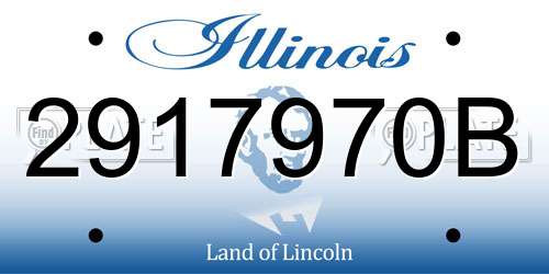 2917970B Illinois License Plate
