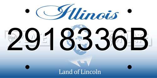 2918336B Illinois License Plate