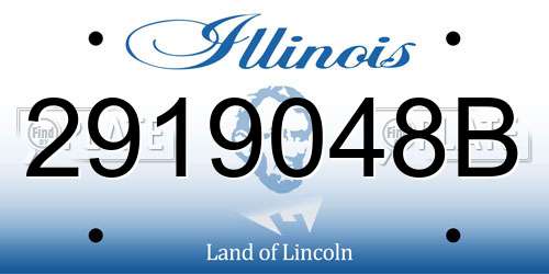 2919048B Illinois License Plate