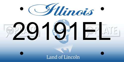 29191EL Illinois License Plate