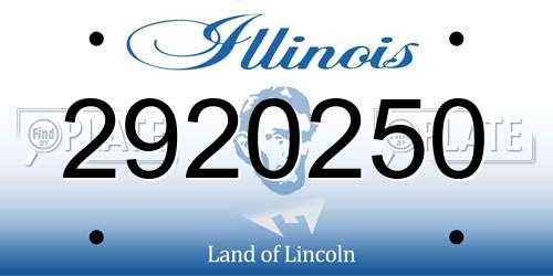 2920250 Illinois License Plate