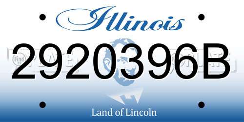 2920396B Illinois License Plate
