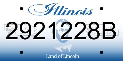 2921228B Illinois License Plate