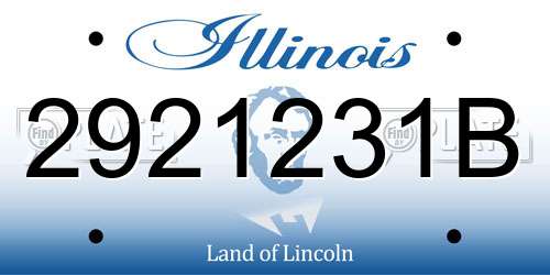 2921231B Illinois License Plate