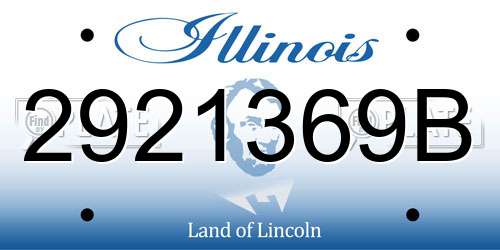 2921369B Illinois License Plate