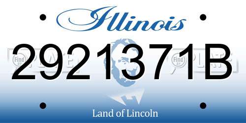 2921371B Illinois License Plate